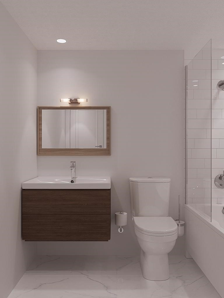 Soft neutral tones meet modern design. This brown-and-white palette brings warmth and texture to a space built for relaxation and timeless appeal.