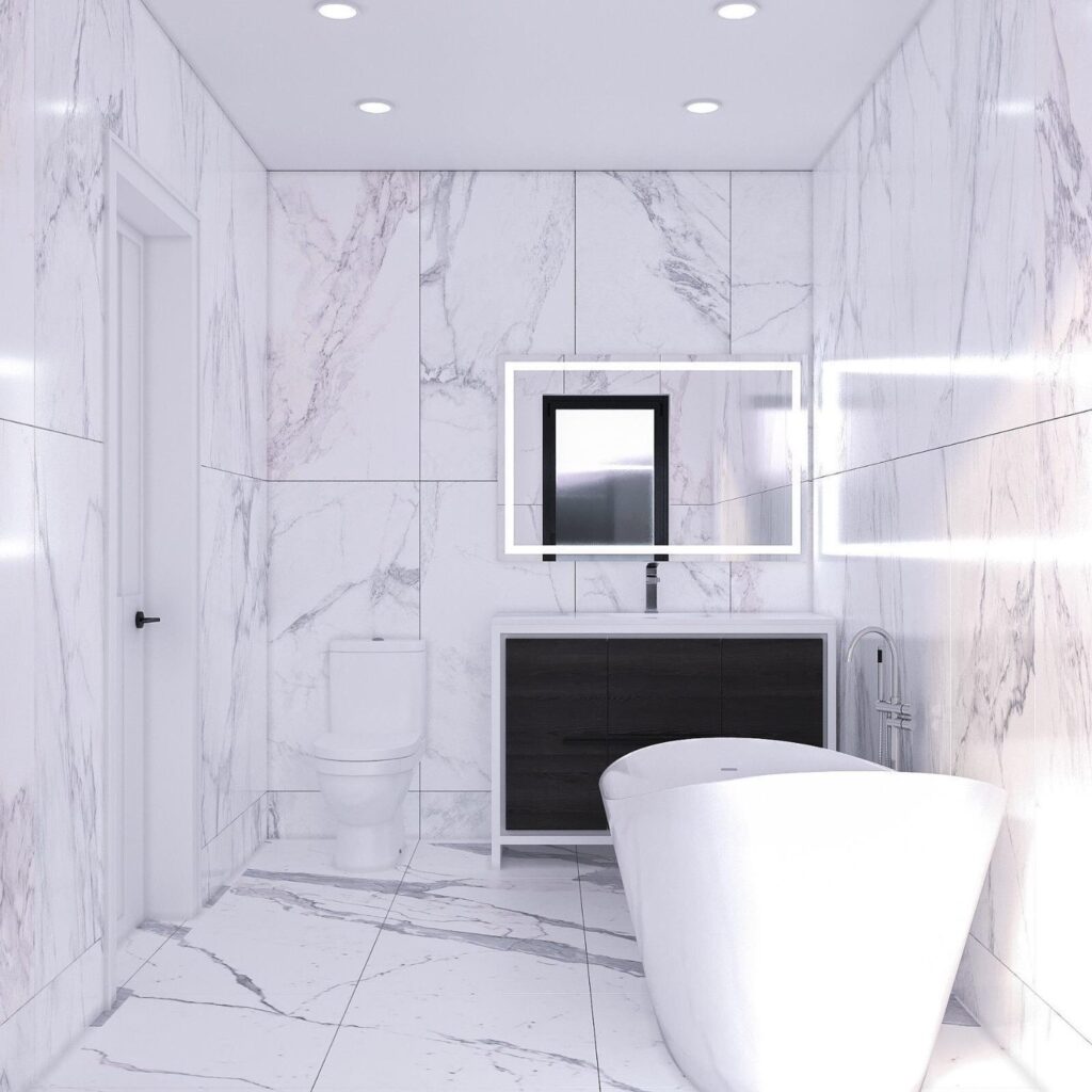 A fresh, all-white renovation that emphasizes light and simplicity. Perfect for homeowners who love a clean, timeless look.