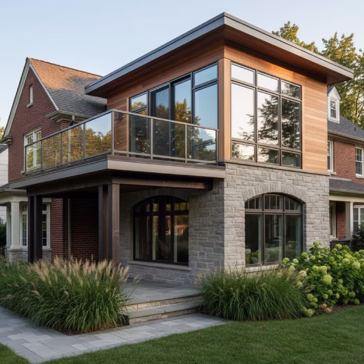 Beautiful home transformation in Toronto with a new second level designed for family living.